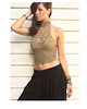 topy damskie Oliwkowy  top handmade 1