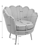 fotele Fotel muszelka glamour Magic Velvet brudny róż 2