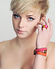 bransoletki skórzane Bogota Triple Wrap Pink-Orange Bracelet 2