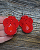 kolczyki soutache Czerwone kolczyki soutache 5