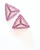 kolczyki szklane Kolczyki Trójkątne Sztyfty "Malinowa Chmurka" 4