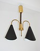 lampy wiszące Lampa wisząca Mid-Century Modern, mosiądz i metal, lata 70., 7