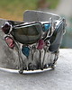 bransoletki z kamieni naturalnych Labradoryt - roślina   - BRANSOLETA MANKIET  CUFF 5