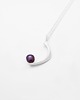 wisiory PEARL / satin silver necklace with dark pearl 3