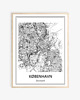 plakaty PLAKAT mapa Kopenhaga Dania Copenhagen Plan 2