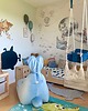 pufa dla dziecka Pufa siedzisko Funny Bunny VELVET- Niebieska 6
