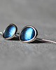 kolczyki wire wrapping Owalne kolczyki ze srebra i tytanu 2