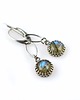 kolczyki wire wrapping Labradoryt w koronkach  - kolczyki 2