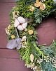 wianki bożonarodzeniowe Wianek świąteczny ,,Biały puch" na drzwi, naturalny 2