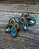 kolczyki soutache Brąz i niebieski - kolczyki sutasz 3