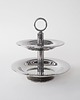 patery i talerze Patera dwupoziomowa stalowa, włoski design, lata 80, produkcja: Włochy 2