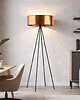 lampy podłogowe Czarna lampa stojąca na 4 nogach do salonu IBIZA MIRROR 1