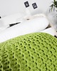 pufy do siedzenia Pufa, podnóżek Ball, limon, dziergana, knit 50cm 3