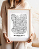 plakaty Plakat Marsylia mapa 1