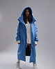 płaszcze damskie Parka Longline Hoodie Oversize baby blue 5