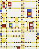 poduszki z grafiką Poduszka - Piet Mondrian - Boogie Woogie 3