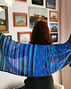 szale damskie UNIKAT szal dziergany "Deep Ocean Blues" 6