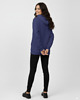 bluza z kapturem damska Bluza oversize fioletowa bawełna organiczna 1