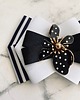 broszki Brosza Black & White z efektowym kwiatem w kropeczki New 7