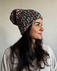 czapki damskie Kolorowa duża czapka beanie z wełną i alpaką 1