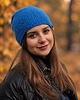 czapki damskie Przejściowa czapka ALPACZINA 100% alpaka niebieska 1