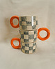 kubki i filiżanki Kubek ceramiczny w kratkę 1
