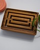 mydelniczki Mydelniczka drewniana teakowa 15x10 cm odpływowa do łazienki prysznica 1