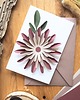 kartki scrapbooking Kartka z papierowym kwiatem pudrowy róż 1