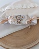 kartki scrapbooking MIŚ ZE STOKROTKĄ zaproszenie + podziękowanie 5