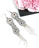 kolczyki soutache Srebrzyste kolczyki sutasz - kolekcja Glamour 1