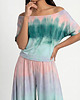 komplety damskie Auri Lili letni zestaw Purusza tie dye zielono-liliowo-różowy M (38) 4