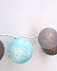dekoracje świetlne Qule Lampki Cotton Balls Light Turkus i Szarości 2