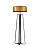 lampy podłogowe Czarno-złota lampa stojąca w stylu glamour MOSS MIRROR 3