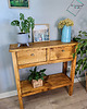 komody Konsolka drewniana z 2 szufladami vintage MEL 1