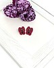kolczyki soutache Kolczyki z hematytem czerwone - wiśniowe 3