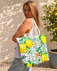 torby na ramię Pikowana duża torba shopper Cytryny No1 4
