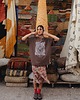 t-shirt damskie T-shirt paisley mokka 4