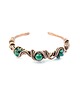 bransoletki wire wrapping Miedziana bransoleta mankietowa z malachitem 3