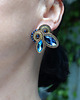 kolczyki soutache Brąz i niebieski - kolczyki sutasz 1