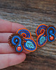 kolczyki soutache Kolczyki soutache Jesienny liść 4