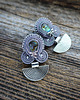 kolczyki soutache Małe szare kolczyki soutache z ważką 3