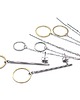 kolczyki srebrne Stick /ring silver and gold/  alloys collection 6