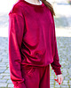 komplety damskie Dres komplet damski welurowy bordowy 3