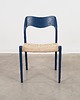 krzesła Krzesło tekowe niebieskie, duński design, lata 60, N.O M 1