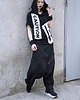 t-shirt damskie CAUTION t-shirt czarno-biały 4