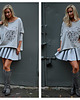 bluza bez kaptura damska BLUZA SZARA SERCE GUZIKI - handmade - oversize  2