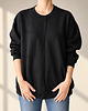 bluza bez kaptura damska Bluza damska 1 z 2 oversize z dużą kieszenią i surowym wykończeniem 2