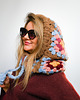 czapki damskie Balaclava alpaka  i jedwab handmade, ręcznie szydełkowana zimowa kominiarka 6