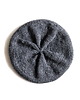 czapki damskie Grafit - beret zrobiony na drutach 3