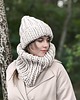 czapki damskie Peruvian WOOLY wełniana czapka zimowa- jasny beż 1